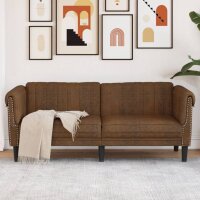 vidaXL Sofa 2-Sitzer Braun Samt