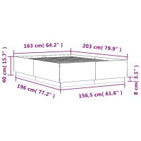 vidaXL Bettgestell Wei&szlig; 160x200 cm Holzwerkstoff