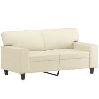 vidaXL 2-Sitzer-Sofa Creme 120 cm Kunstleder