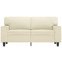 vidaXL 2-Sitzer-Sofa Creme 120 cm Kunstleder