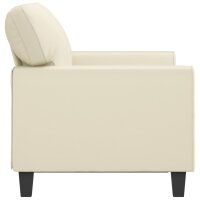 vidaXL 2-Sitzer-Sofa Creme 120 cm Kunstleder