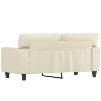 vidaXL 2-Sitzer-Sofa Creme 120 cm Kunstleder