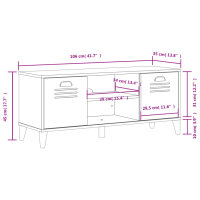 vidaXL Schuhbank VIKEN Schwarz 106x35x45 cm Holzwerkstoff