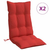 vidaXL Hochlehner-Auflagen 2 Stk. Rot Oxford-Gewebe