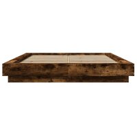 vidaXL Bettgestell R&auml;uchereiche 135x190 cm Holzwerkstoff