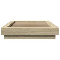 vidaXL Bettgestell Sonoma-Eiche 90x190 cm Holzwerkstoff