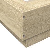 vidaXL Bettgestell Sonoma-Eiche 90x190 cm Holzwerkstoff