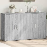 vidaXL Sideboards 2 Stk. Grau Sonoma-Eiche 60x31x70 cm Holzwerkstoff