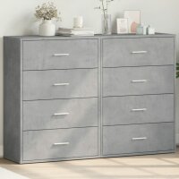 vidaXL Sideboards 2 Stk. Betongrau 60x31x84 cm Holzwerkstoff