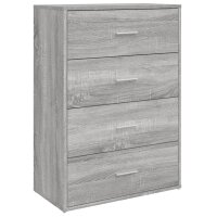 vidaXL Sideboards 2 Stk. Grau Sonoma 60x31x84 cm Holzwerkstoff