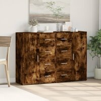 vidaXL Sideboards 2 Stk. R&auml;uchereiche 60x31x84 cm Holzwerkstoff