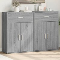 vidaXL Sideboards 2 Stk. Grau Sonoma 60x30x84 cm Holzwerkstoff