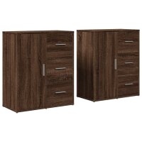 vidaXL Sideboards 2 Stk. Braun Eichen-Optik 60x31x70 cm Holzwerkstoff