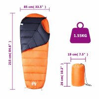 vidaXL Mumienschlafsack f&uuml;r Erwachsene Camping 3 Jahreszeiten