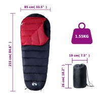 vidaXL Mumienschlafsack f&uuml;r Erwachsene Camping 3 Jahreszeiten