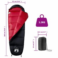 vidaXL Mumienschlafsack f&uuml;r Erwachsene Camping 3 Jahreszeiten