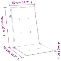 vidaXL Hochlehner-Auflagen 4 Stk. Melange Weinrot 120x50x4 cm Stoff