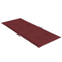 vidaXL Hochlehner-Auflagen 4 Stk. Melange Weinrot 120x50x4 cm Stoff