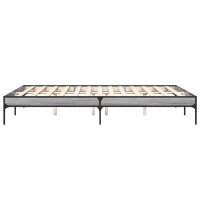 vidaXL Bettgestell Grau Sonoma 160x200 cm Holzwerkstoff und Metall