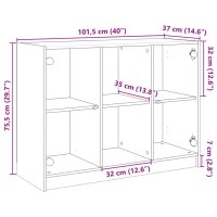 vidaXL Sideboard Wei&szlig; 101,5x37x75,5 cm Holzwerkstoff