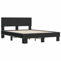 vidaXL Bettgestell Schwarz 140x190 cm Holzwerkstoff und Metall