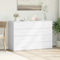 vidaXL Sideboards 2 Stk. Wei&szlig; 60x39x80 cm Holzwerkstoff