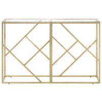 vidaXL Konsolentisch Golden Edelstahl und Hartglas