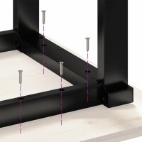 vidaXL Esstisch-Gestell in O-Form 50x40x73 cm Gusseisen