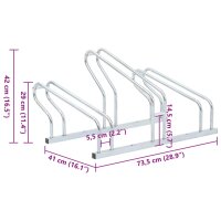 vidaXL Fahrradst&auml;nder f&uuml;r 3 Fahrr&auml;der Freistehend Verzinkter Stahl