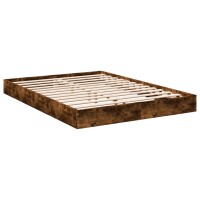 vidaXL Bettgestell R&auml;uchereiche 135x190 cm Holzwerkstoff