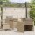 vidaXL 4-tlg. Garten-Sofagarnitur mit Kissen Beige Poly Rattan