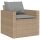 vidaXL 4-tlg. Garten-Sofagarnitur mit Kissen Beige Poly Rattan