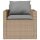 vidaXL 4-tlg. Garten-Sofagarnitur mit Kissen Beige Poly Rattan