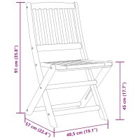 vidaXL 3-tlg. Bistro-Set Klappbar Massivholz Akazie