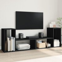 vidaXL TV-Schr&auml;nke 2 Stk. Schwarz 75x30x50 cm Holzwerkstoff