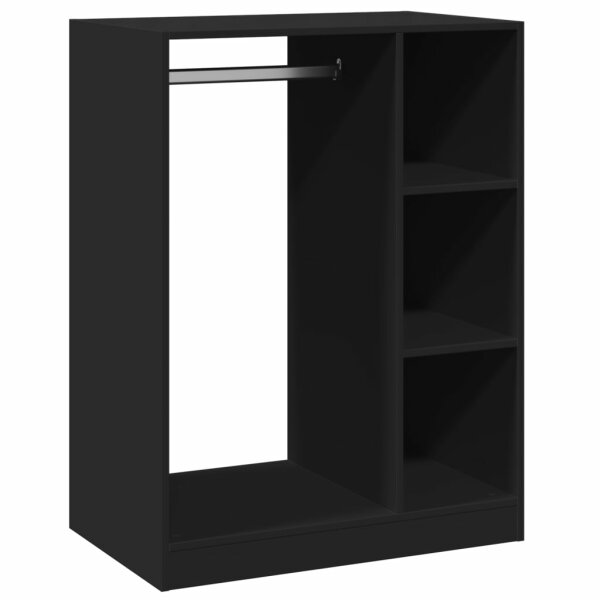 vidaXL Kleiderschrank Schwarz 77x48x102 cm Holzwerkstoff