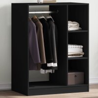 vidaXL Kleiderschrank Schwarz 77x48x102 cm Holzwerkstoff