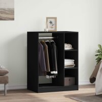 vidaXL Kleiderschrank Schwarz 77x48x102 cm Holzwerkstoff