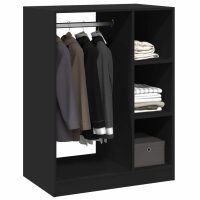 vidaXL Kleiderschrank Schwarz 77x48x102 cm Holzwerkstoff