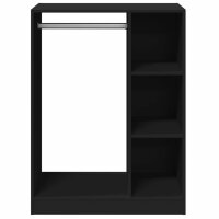 vidaXL Kleiderschrank Schwarz 77x48x102 cm Holzwerkstoff