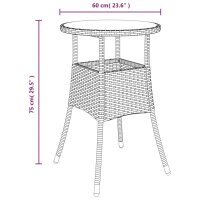 vidaXL 5-tlg. Garten-Essgruppe mit Kissen Schwarz Poly Rattan und Glas