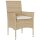 vidaXL 5-tlg. Garten-Essgruppe mit Kissen Beige Poly Rattan und Glas