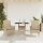 vidaXL 3-tlg. Garten-Essgruppe mit Kissen Beige Poly Rattan und Glas