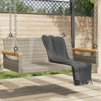 vidaXL H&auml;ngebank Grau 109x62x40 cm Poly Rattan