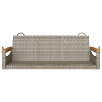 vidaXL H&auml;ngebank Grau 109x62x40 cm Poly Rattan