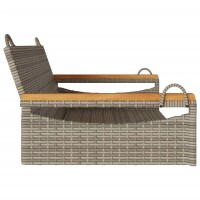 vidaXL H&auml;ngebank Grau 109x62x40 cm Poly Rattan