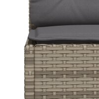 vidaXL 8-tlg. Garten-Sofagarnitur mit Kissen Grau Poly Rattan