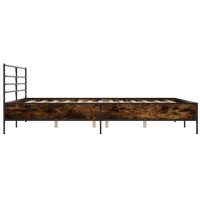 vidaXL Bettgestell R&auml;uchereiche 200x200 cm Holzwerkstoff und Metall