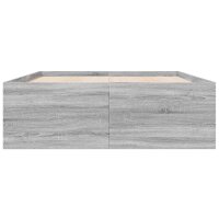 vidaXL Bettgestell Grau Sonoma 140x200 cm Holzwerkstoff