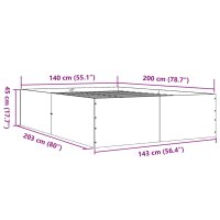 vidaXL Bettgestell Wei&szlig; 140x200 cm Holzwerkstoff